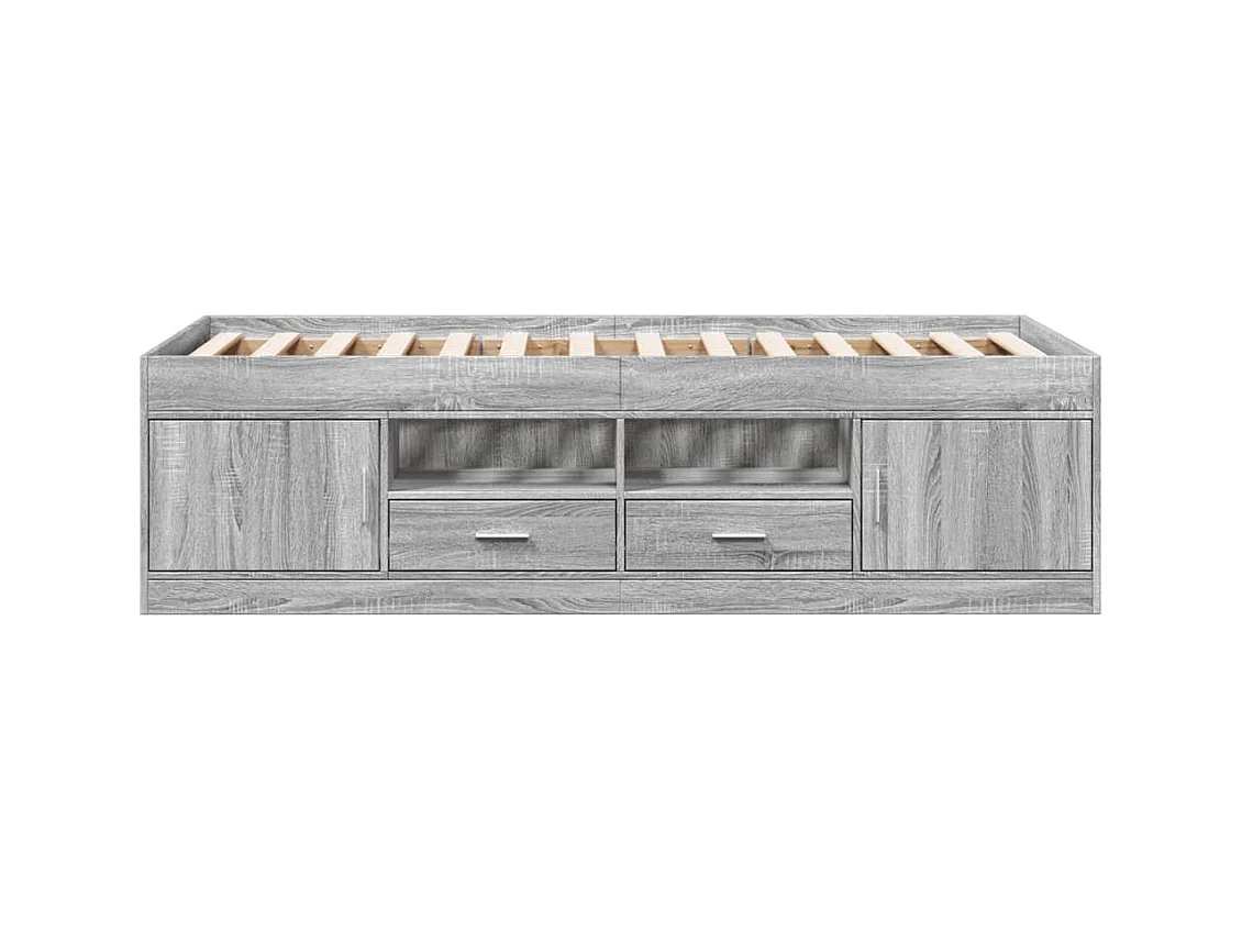 Dagbed met lades zonder matras Sonoma grijs 90x190 cm
