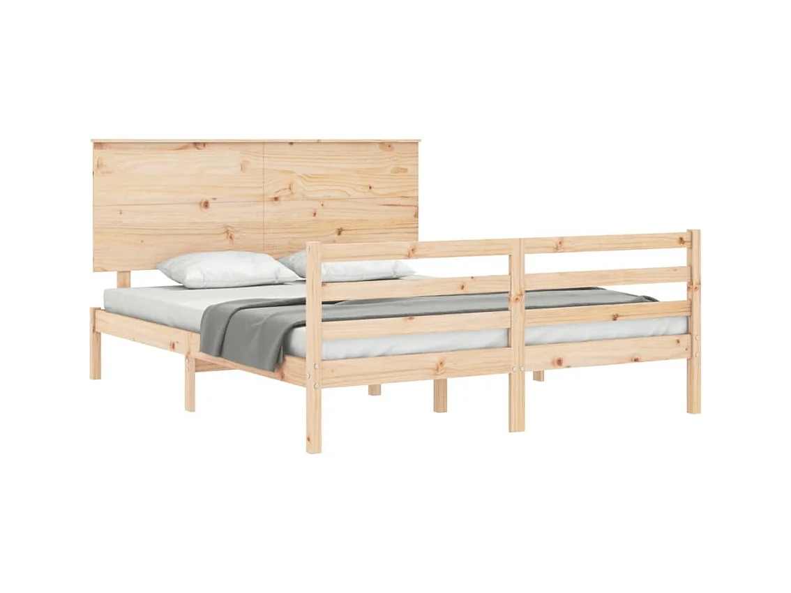 Massivholzbettrahmen ohne Matratze