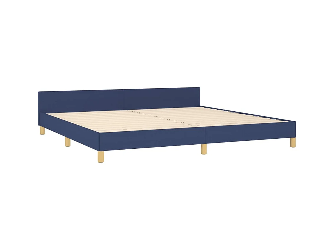Bedframe zonder matras blauw 200x200 cm stof