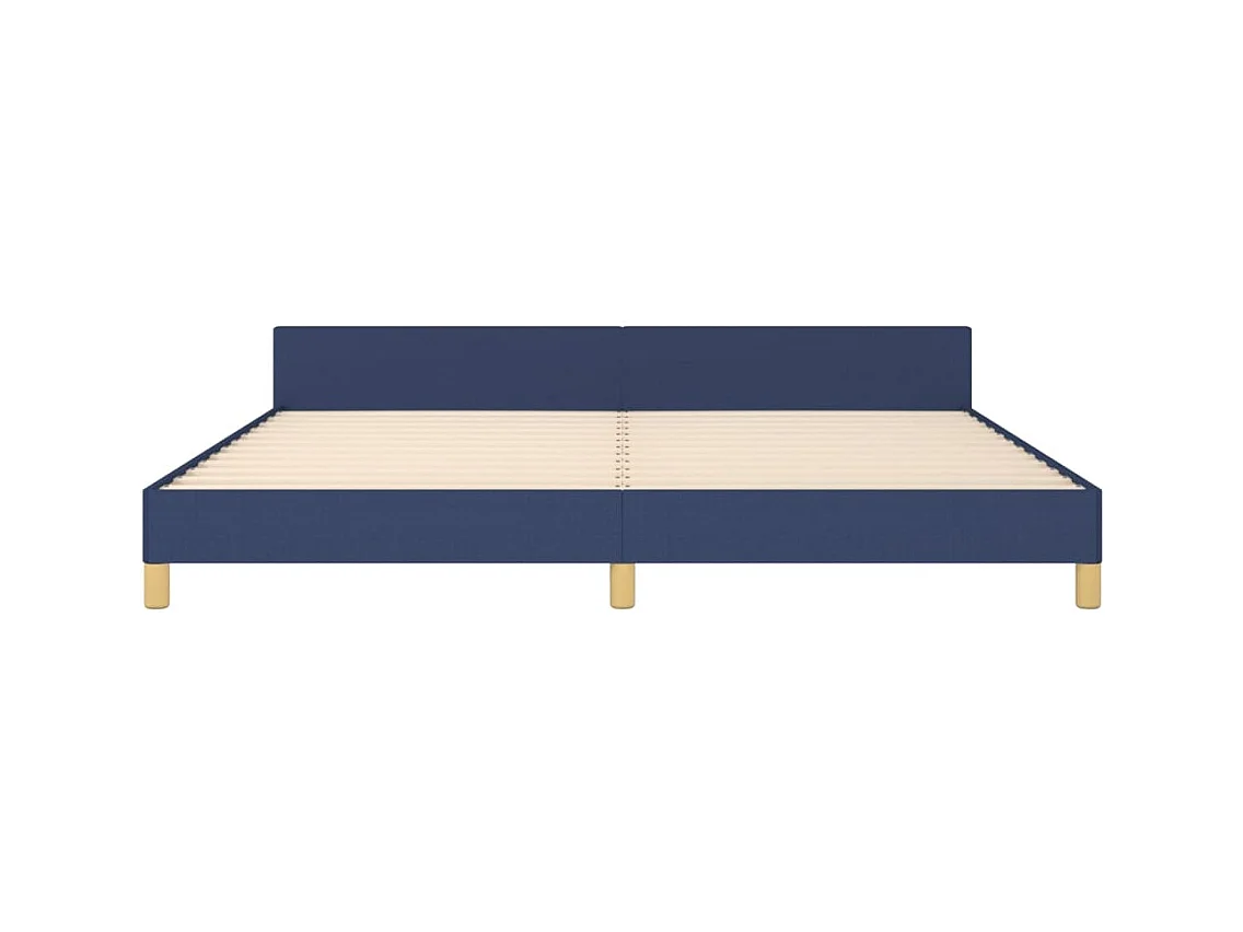 Bedframe zonder matras blauw 200x200 cm stof