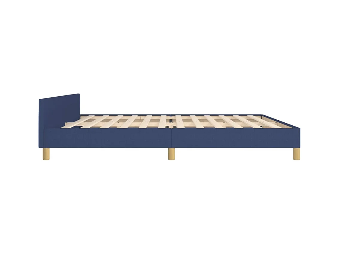 Bedframe zonder matras blauw 200x200 cm stof