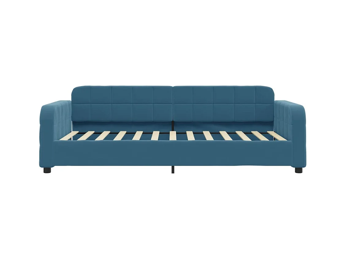 Divano letto senza materasso blu 80x200 cm velluto