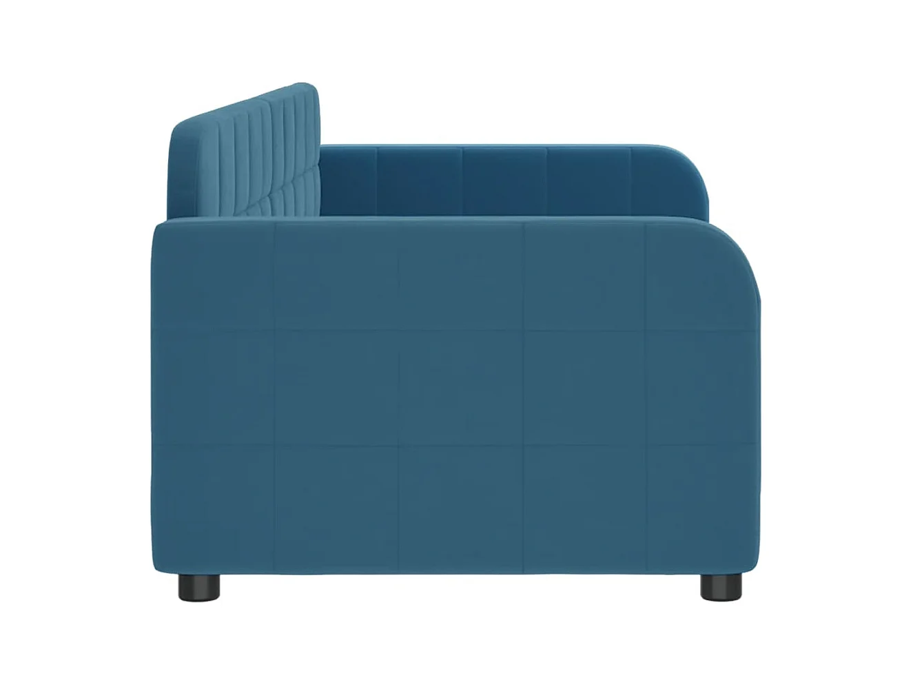 Divano letto senza materasso blu 80x200 cm velluto