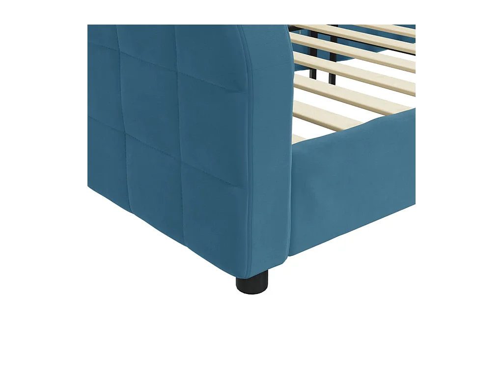 Daybed zonder matras blauw 80x200 cm fluweel