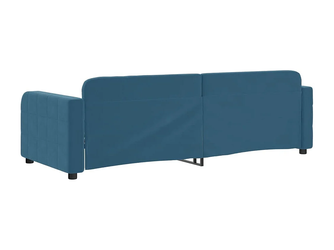 Lit de repos sans matelas bleu 80x200 cm velours
