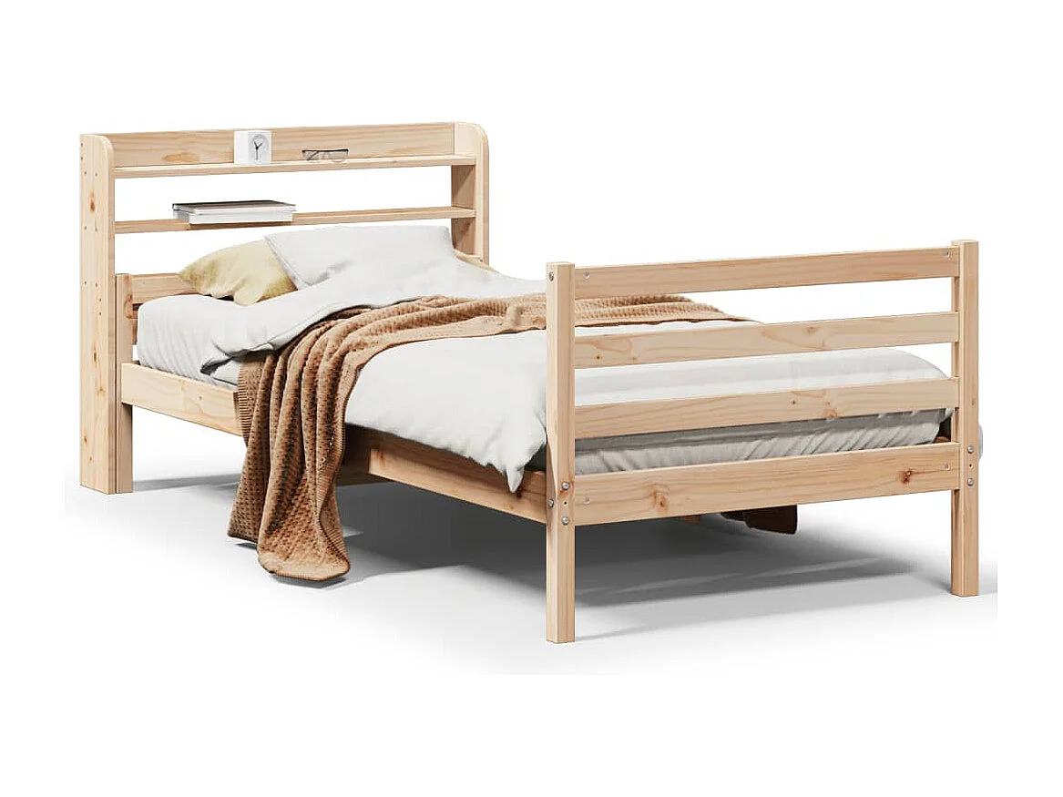 Struttura letto con testiera senza materasso 100x200 cm