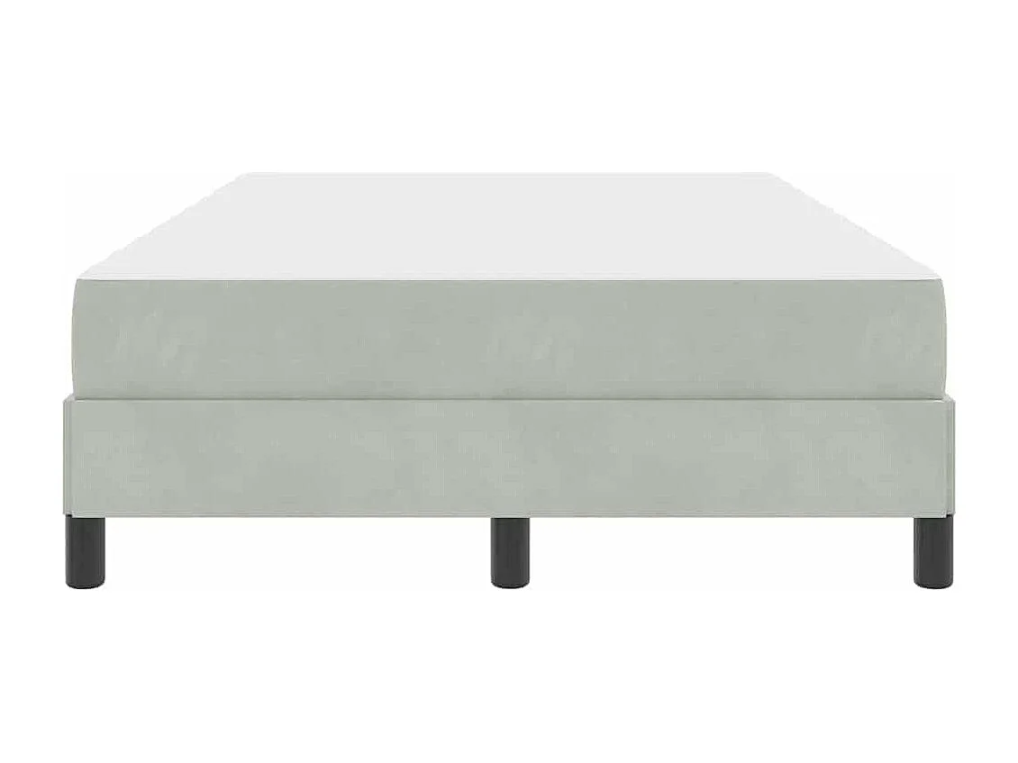 Lit boxspring avec matelas Gris clair 120 x 200 cm Velours
