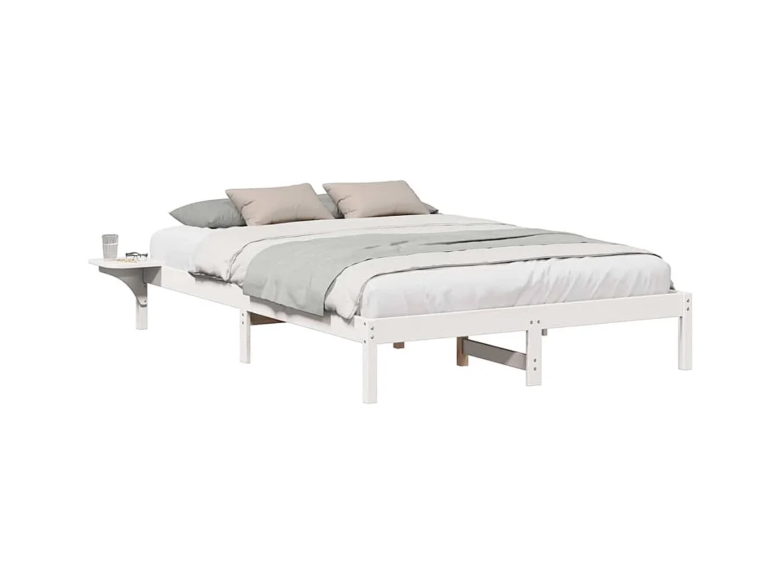 Struttura letto con comodini Bianco 160 x 200 cm Bianco