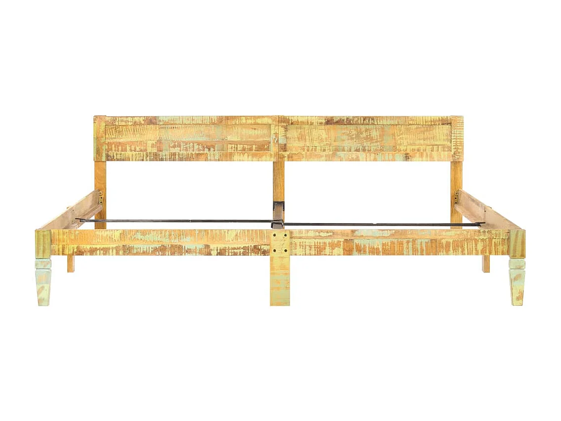 Struttura letto senza materasso in legno massello di recupero 200x200cm