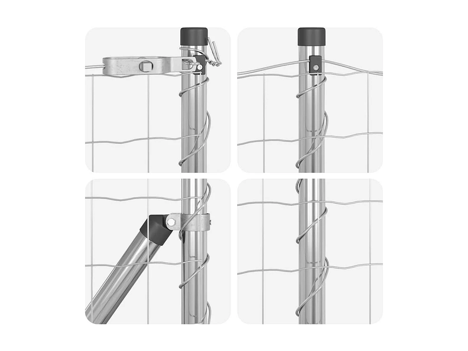 Cadre de lit sans matelas gris similicuir 140x200 cm