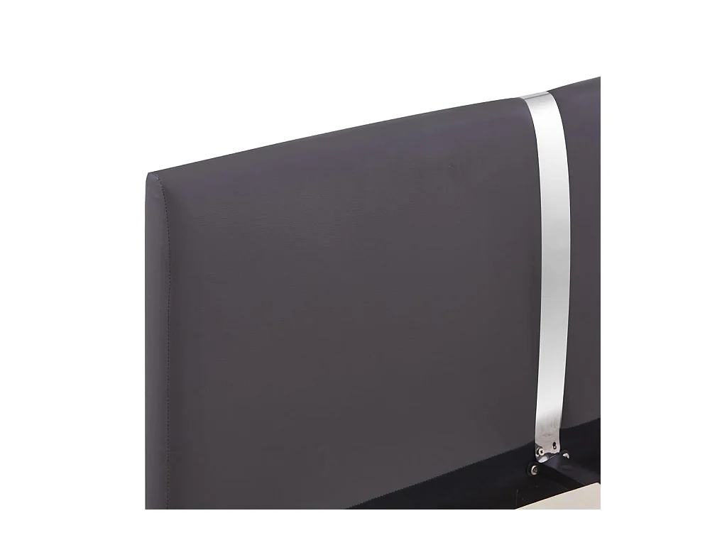 Bedframe zonder matras grijs imitatieleer 140x200 cm