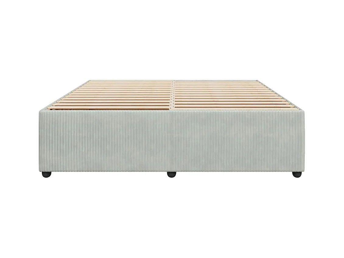 Bedframe zonder matras lichtgrijs 200x200 cm fluweel