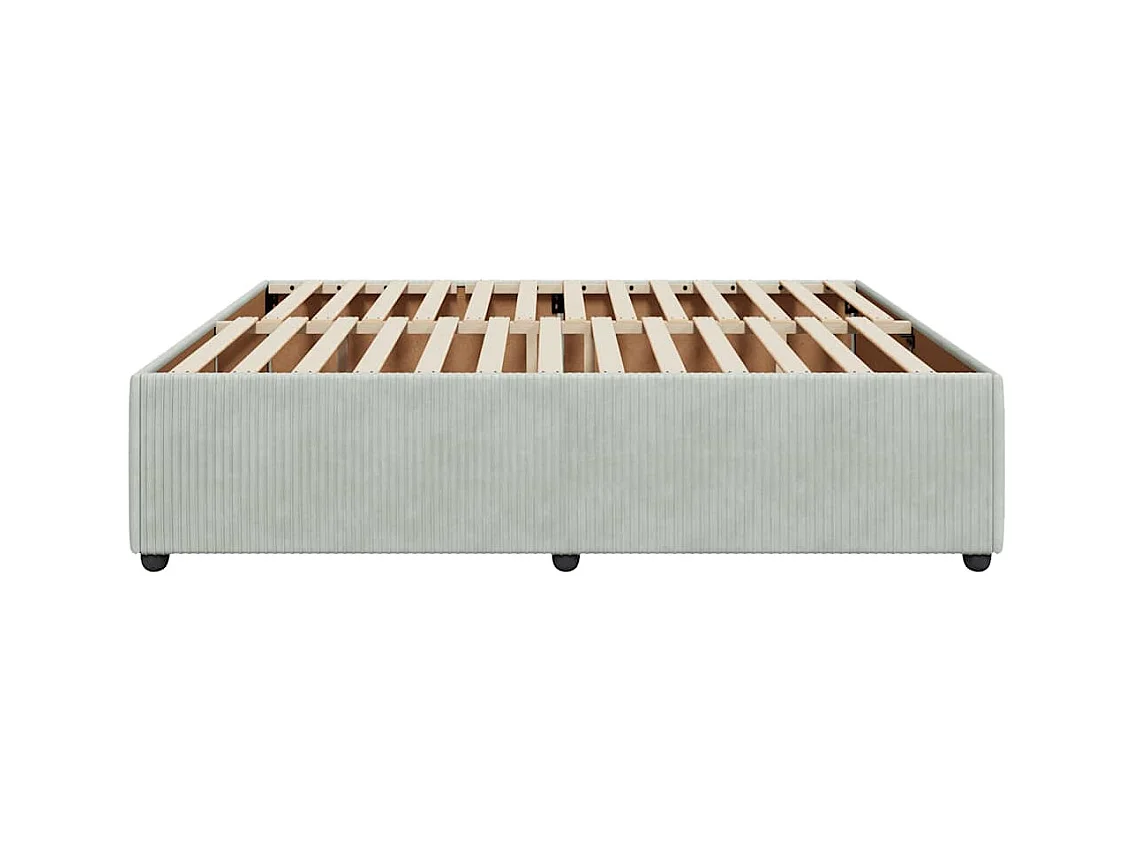 Bedframe zonder matras lichtgrijs 200x200 cm fluweel