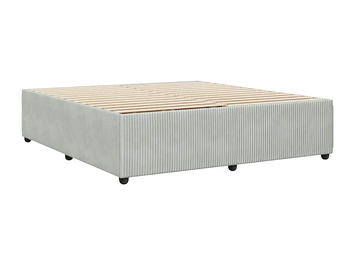 Bedframe zonder matras lichtgrijs 200x200 cm fluweel