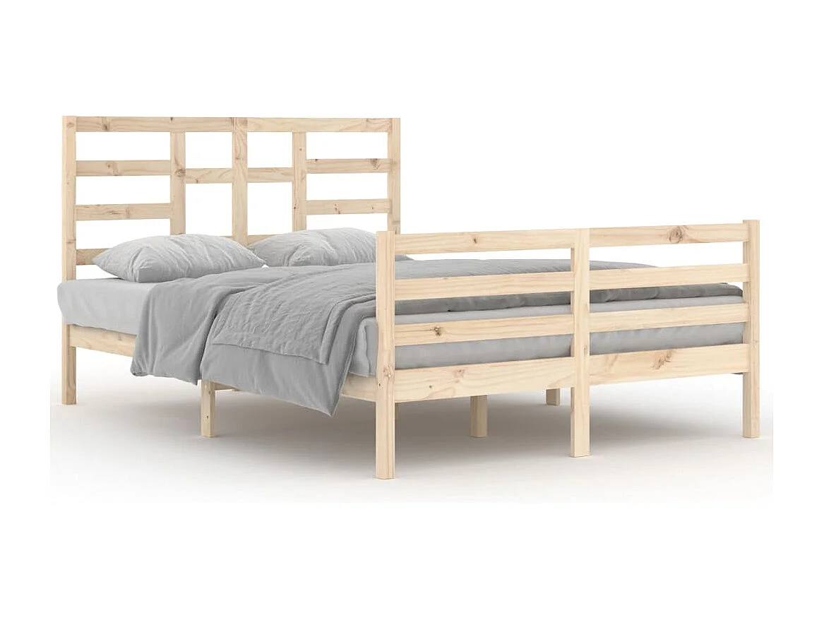 Cadre de lit sans matelas bois massif 140x200 cm