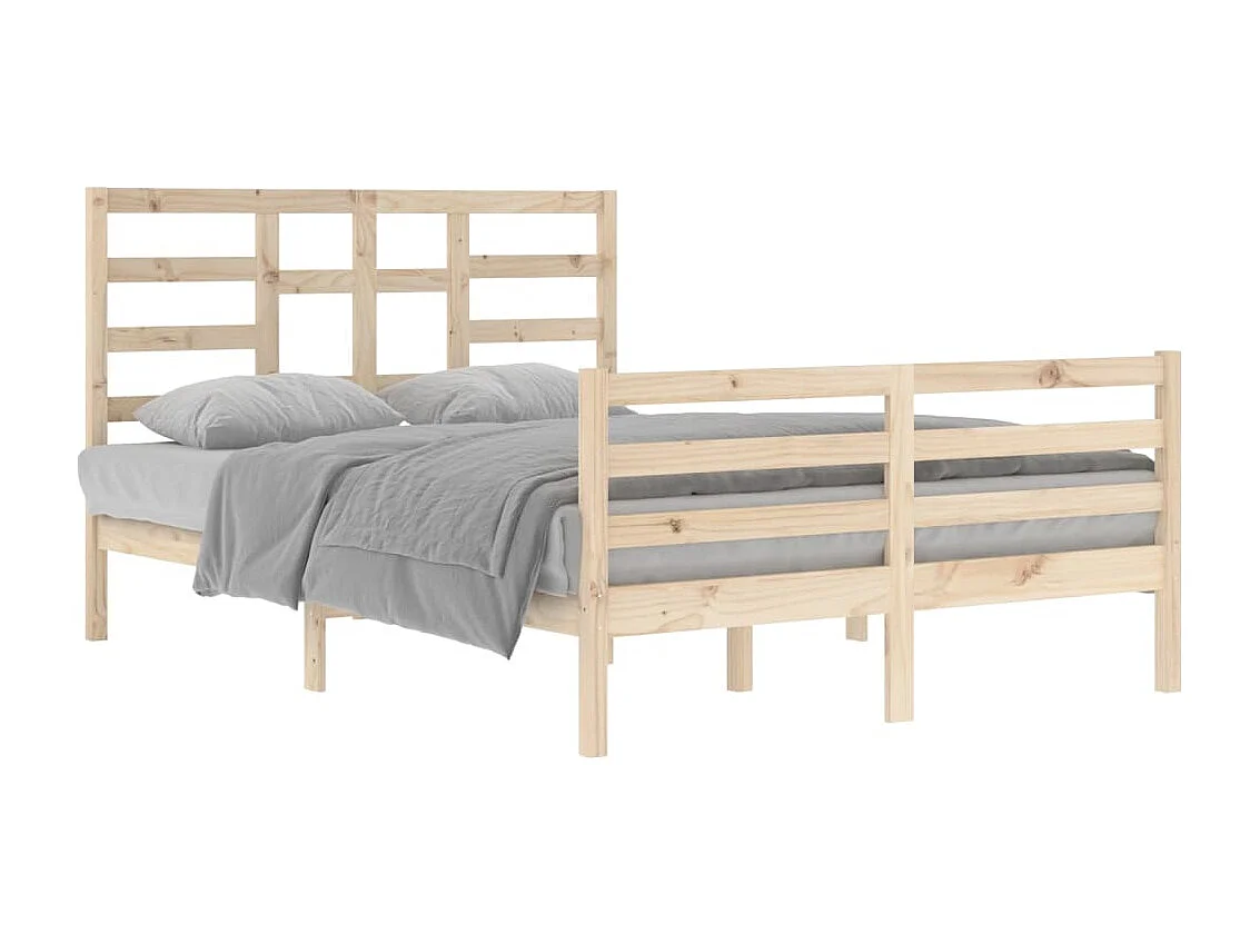 Cadre de lit sans matelas bois massif 140x200 cm