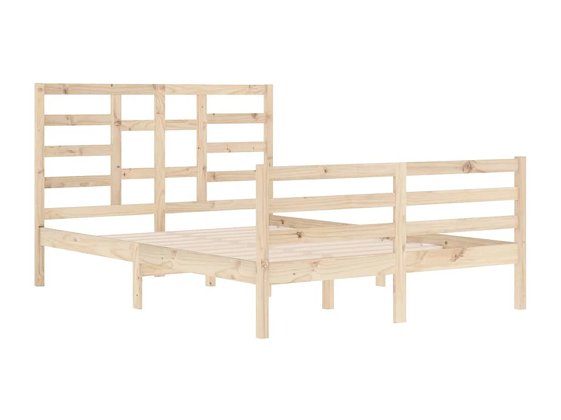 Cadre de lit sans matelas bois massif 140x200 cm