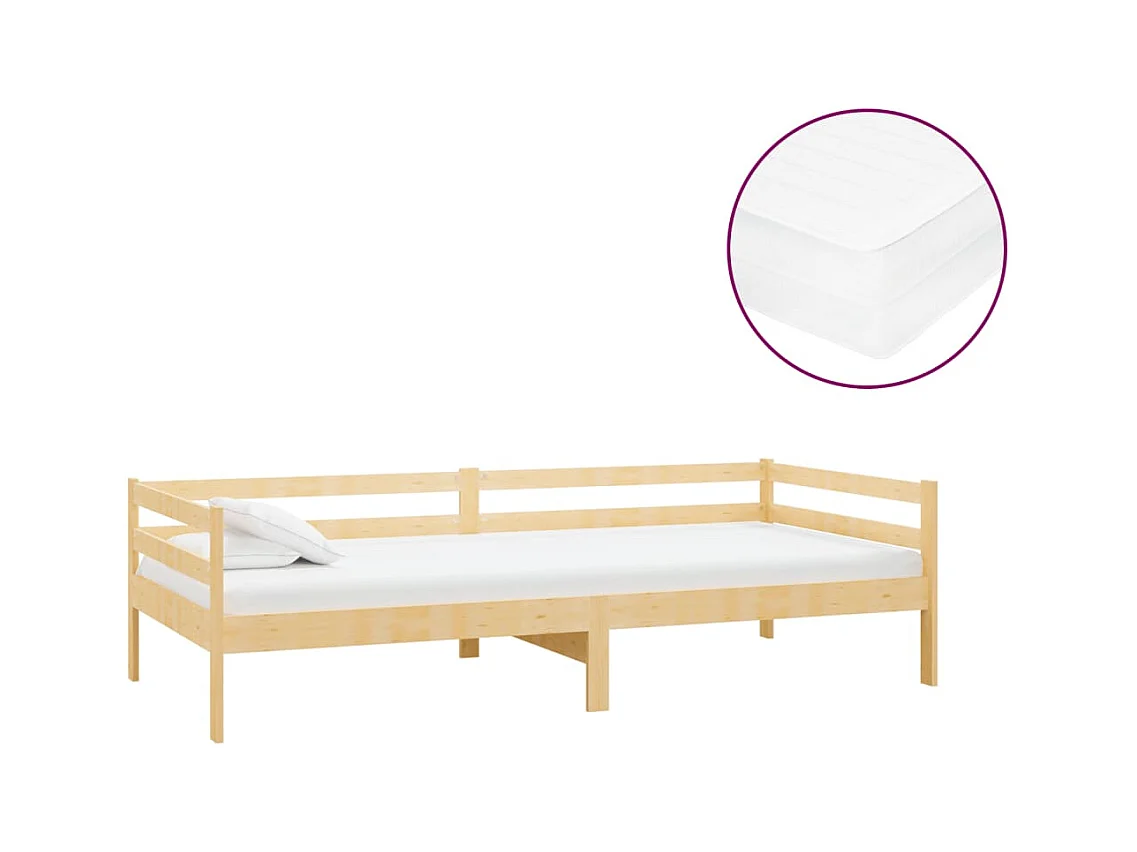 Dagbed met matras 90x200 cm Massief grenenhout