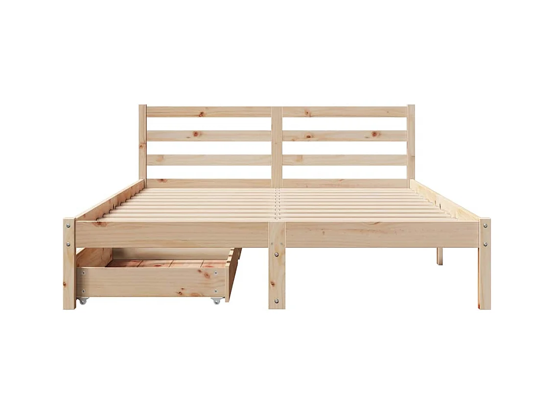 Cadre de lit sans matelas 150x200 cm bois de pin massif