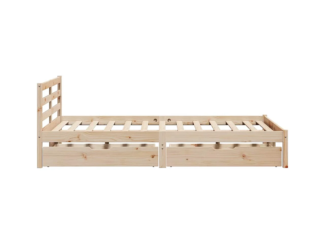 Cadre de lit sans matelas 150x200 cm bois de pin massif