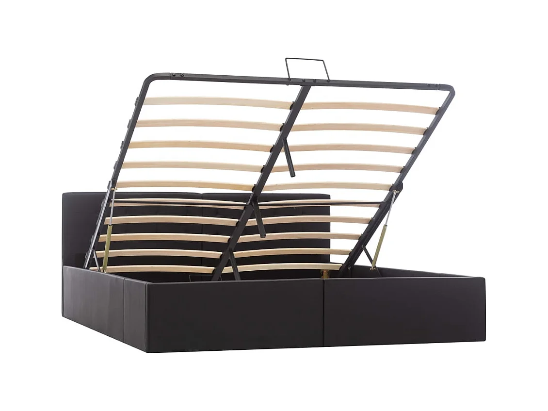 Cadre de lit avec rangement hydraulique Similicuir 160x200 cm