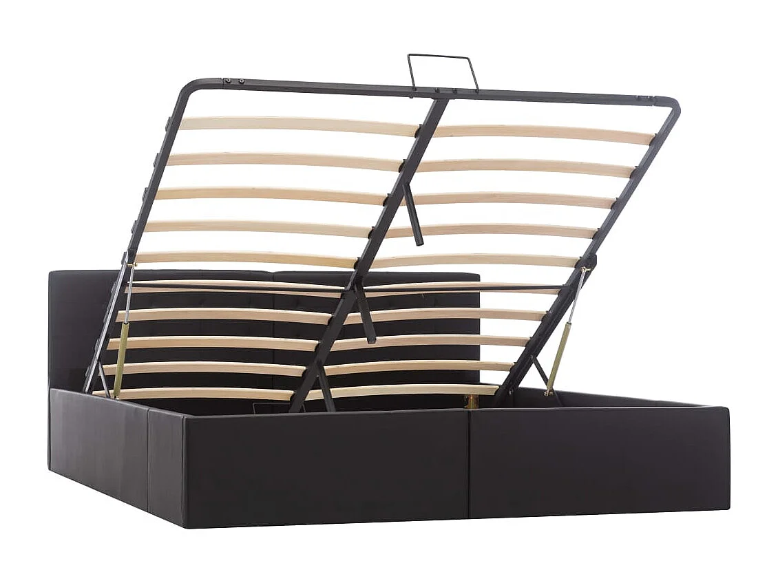 Cadre de lit avec rangement hydraulique Similicuir 160x200 cm