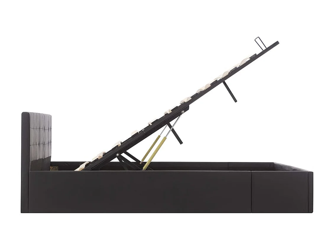 Cadre de lit avec rangement hydraulique Similicuir 160x200 cm
