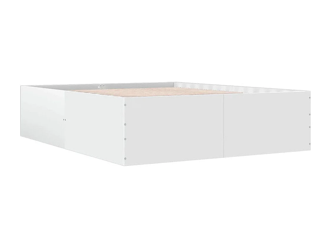 Estructura de cama sin colchón blanca 150x200 cm