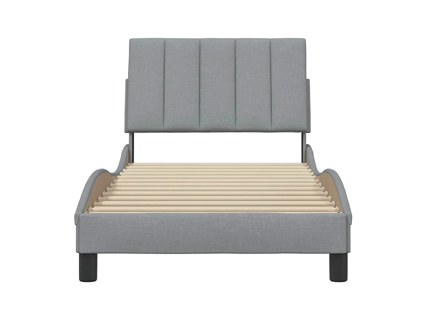 Bedframe zonder matras lichtgrijs 80x200 cm stof