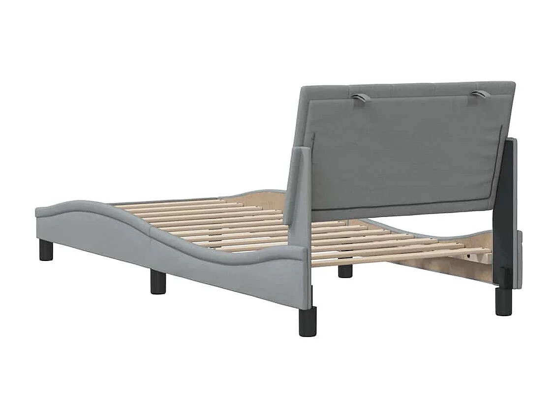 Bedframe zonder matras lichtgrijs 80x200 cm stof