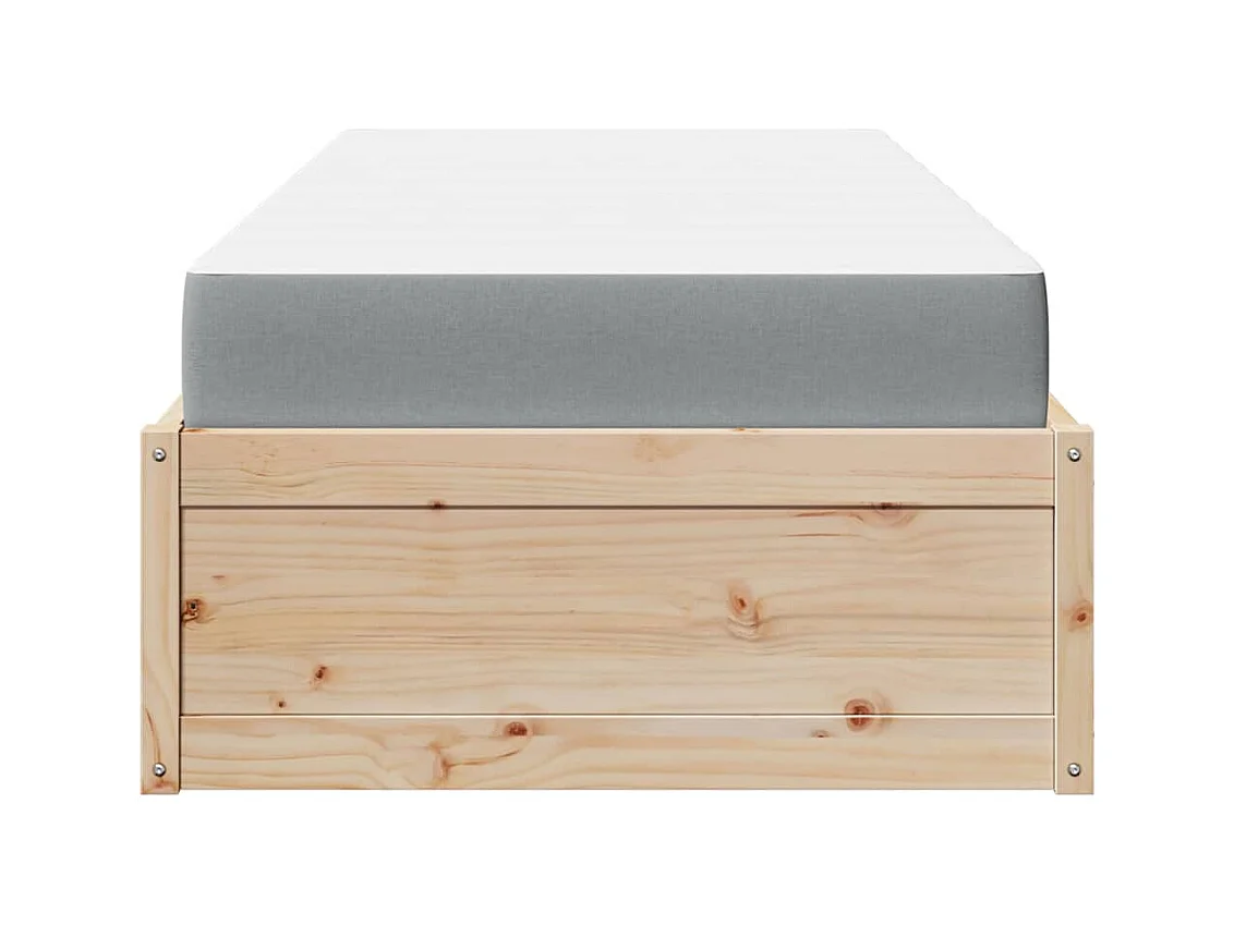 Bed met matras 90x200 cm massief grenenhout