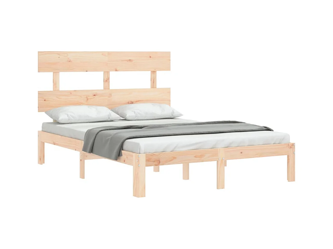 Cadre de lit sans matelas 140x200 cm bois massif de pin