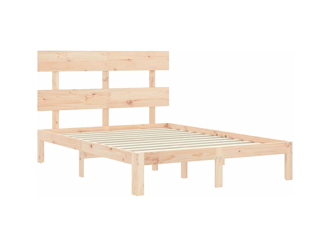 Cadre de lit sans matelas 140x200 cm bois massif de pin
