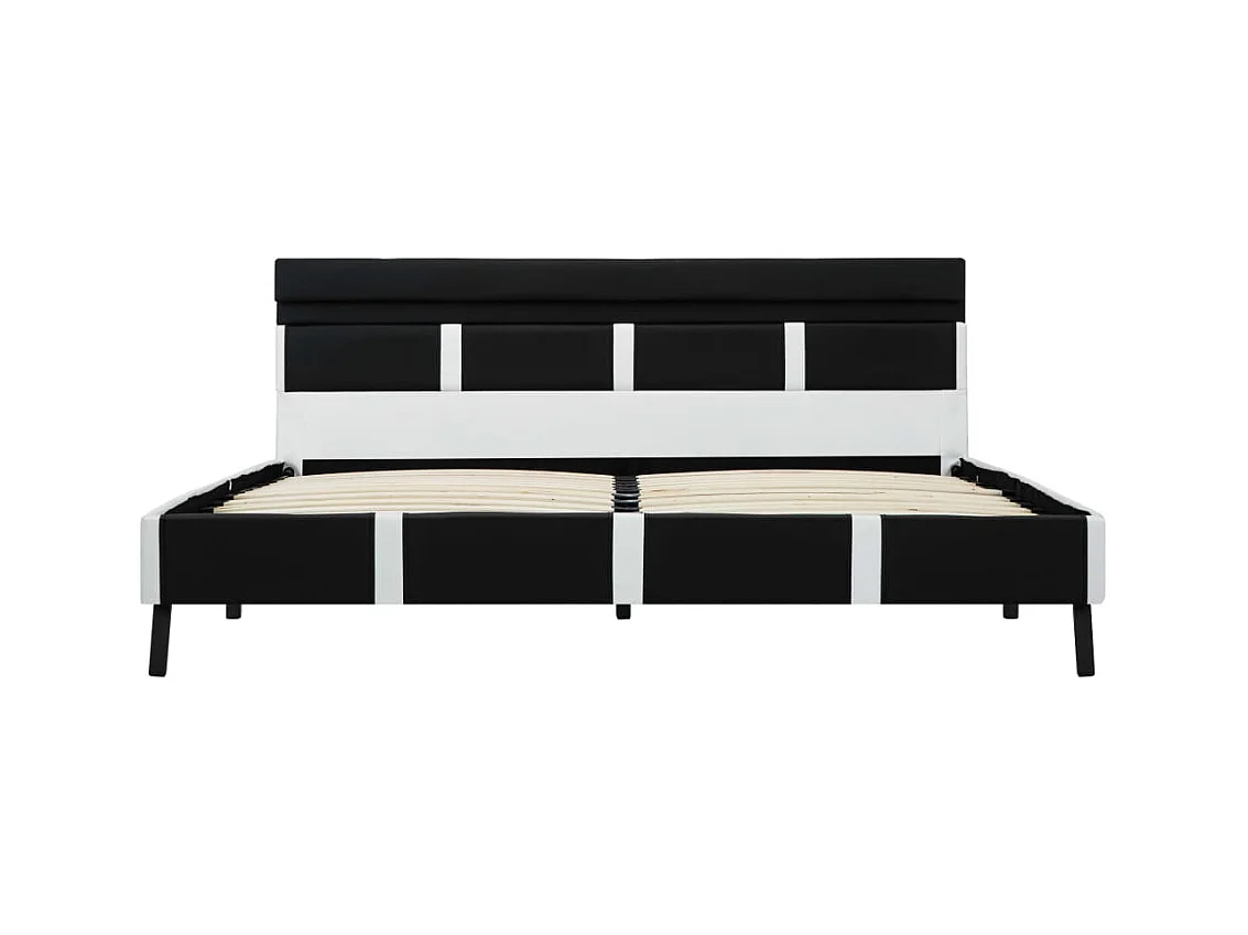 Bedframe met LED zonder matras zwart 160x200 cm