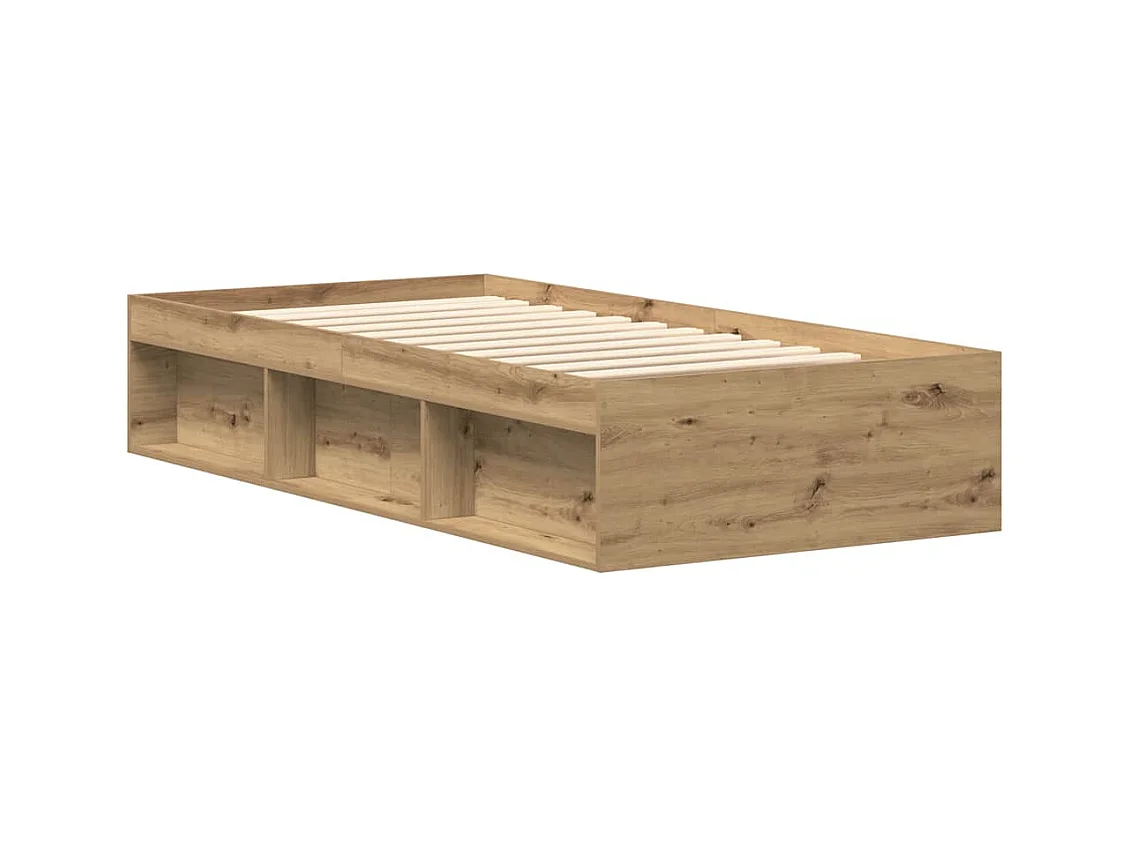 Bedframe zonder matras, handgemaakt eikenhout, 90x200 cm