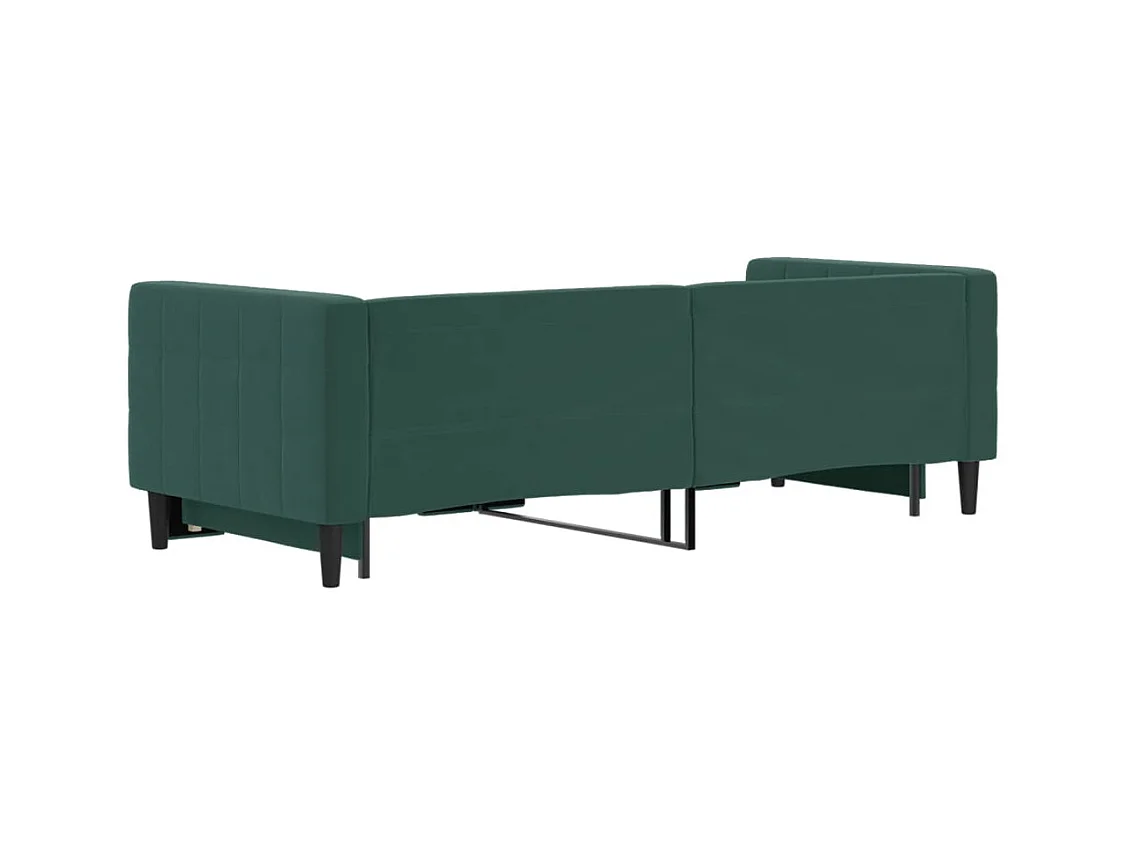 Dagbed met onderschuifbed zonder matras donkergroen 80x200 cm