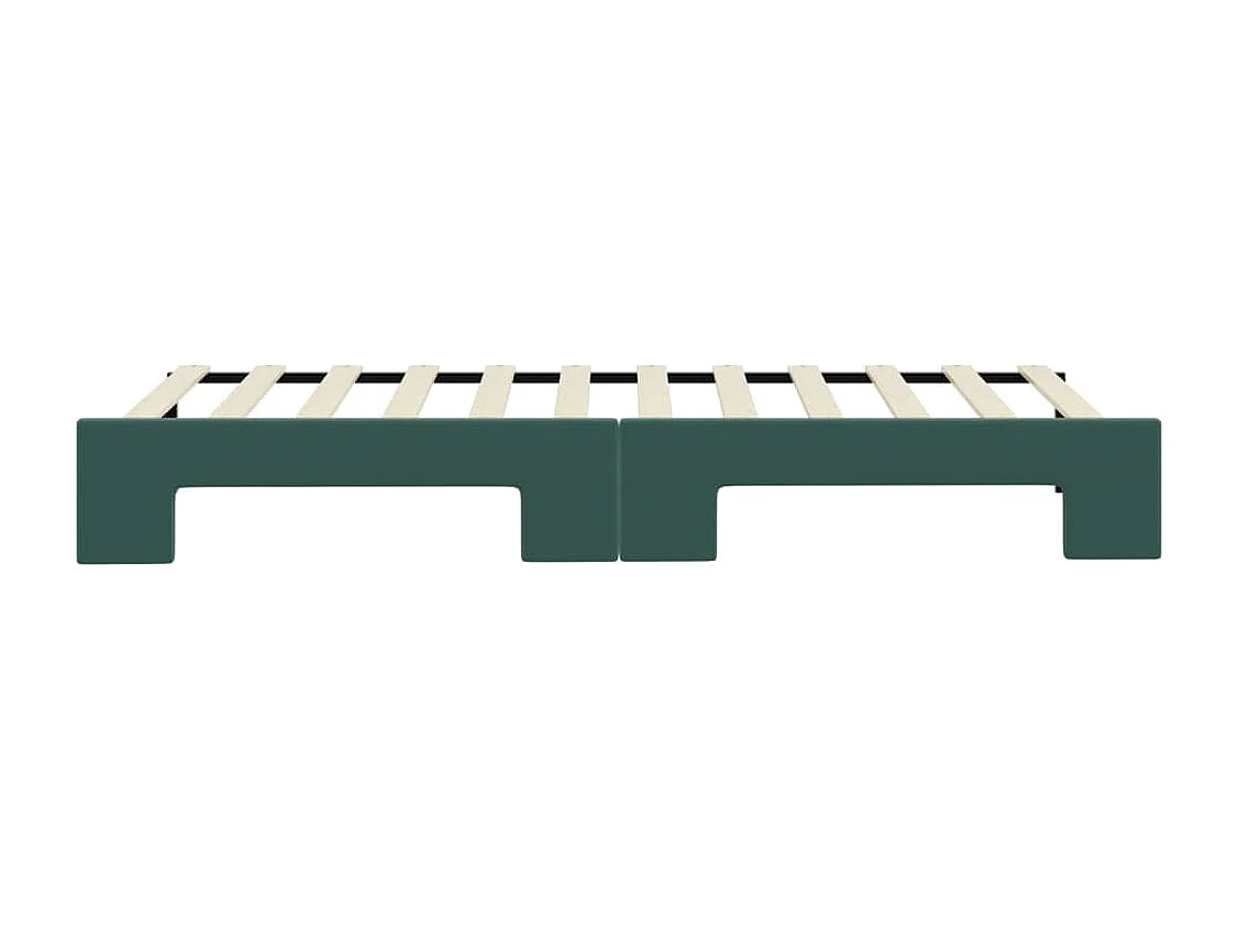 Dagbed met onderschuifbed zonder matras donkergroen 80x200 cm