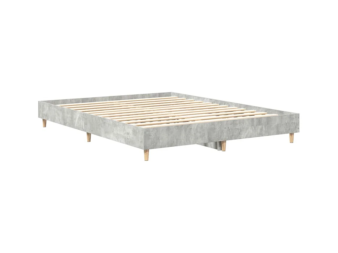Struttura letto grigio cemento senza materasso 140x200 cm in legno ingegnerizzato