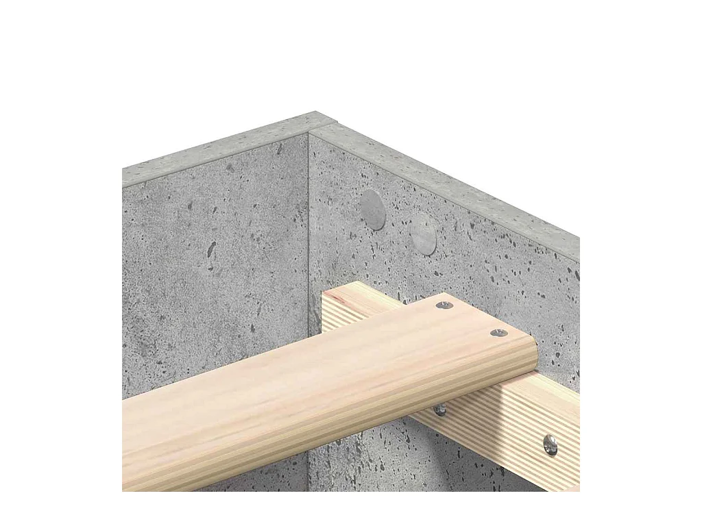 Struttura letto grigio cemento senza materasso 140x200 cm in legno ingegnerizzato