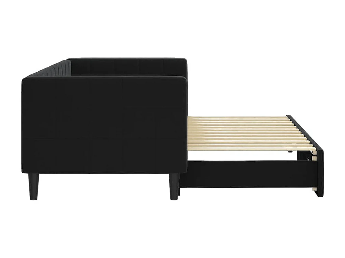 Lit de jour avec gigogne sans matelas 80x200 cm