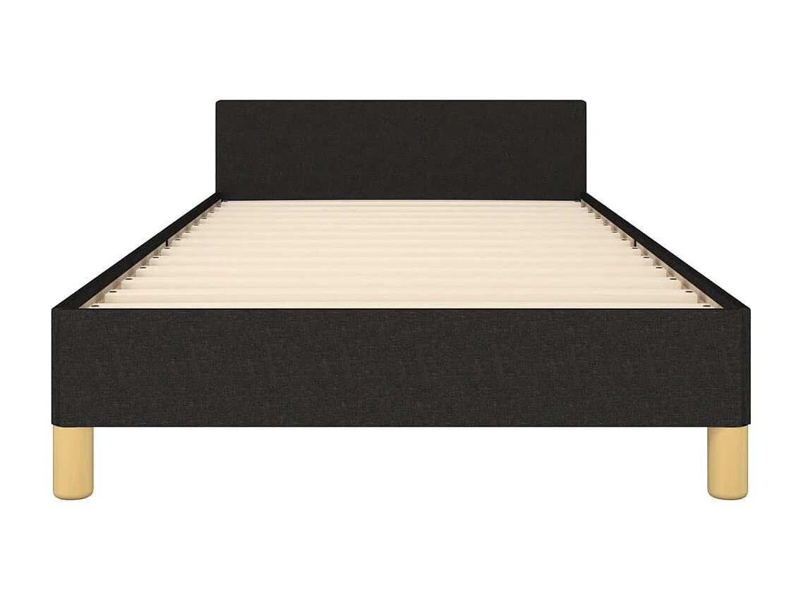 Struttura letto senza materasso tessuto nero 90x200 cm