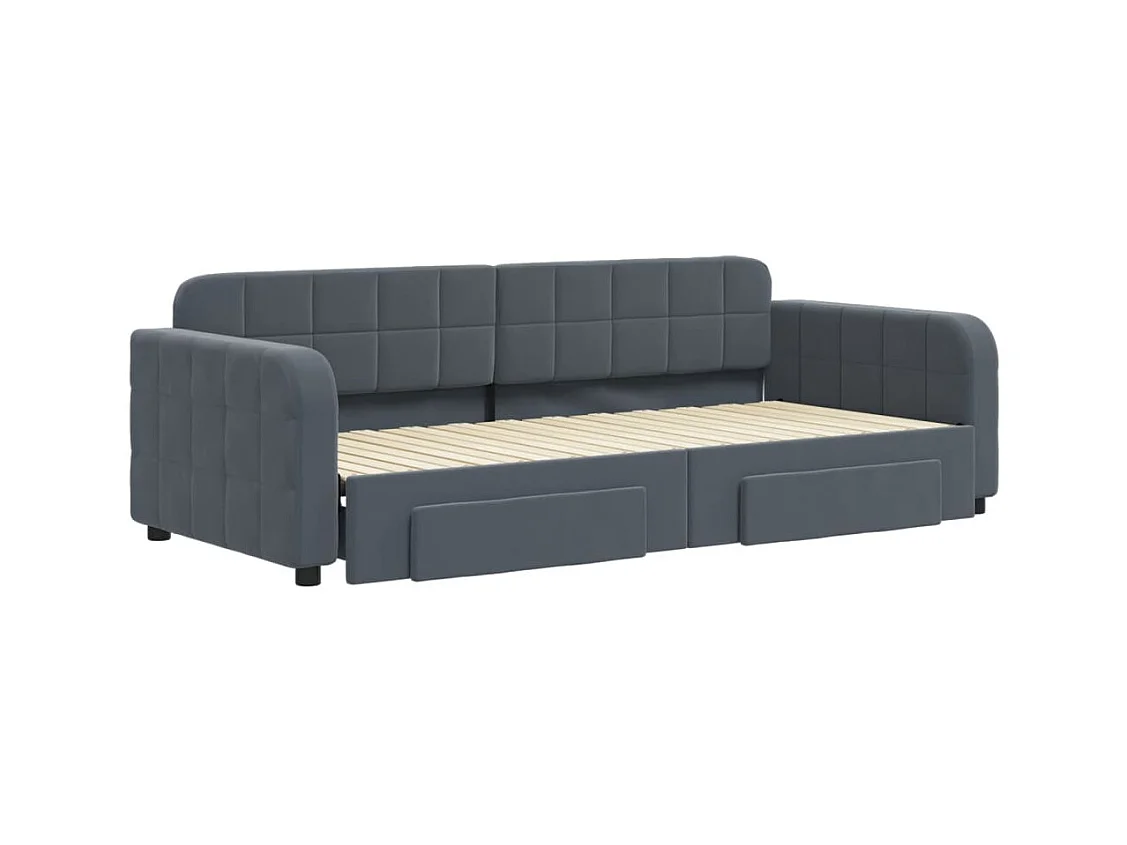 Dagbed met onderschuifbed en lades zonder matras 90x200 cm