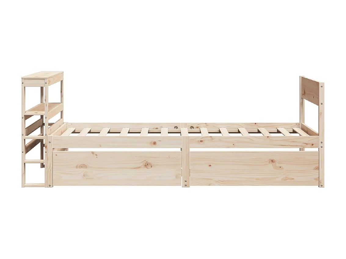 Cadre de lit sans matelas 75x190 cm bois de pin massif