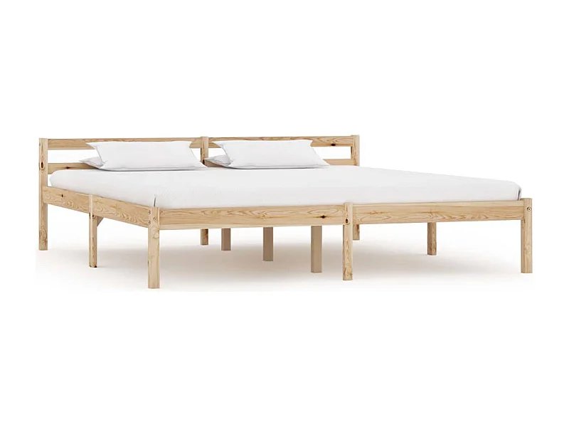Cadre de lit sans matelas bois massif de pin 180x200 cm
