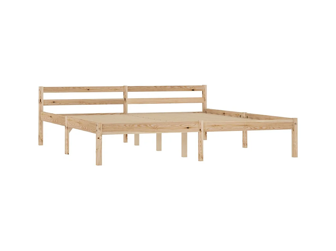 Cadre de lit sans matelas bois massif de pin 180x200 cm