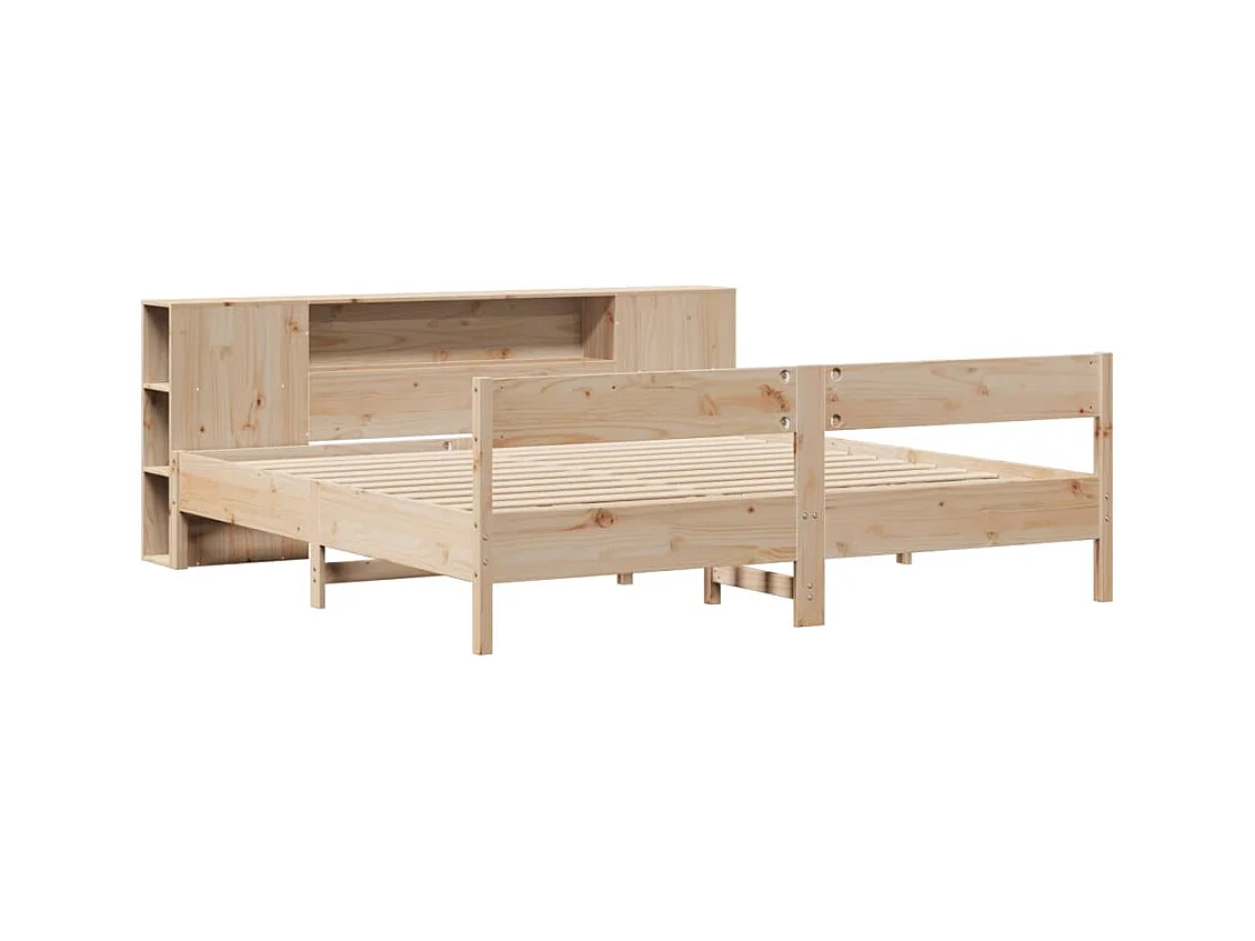Bibliotheekbed zonder matras 180x200 cm massief grenenhout