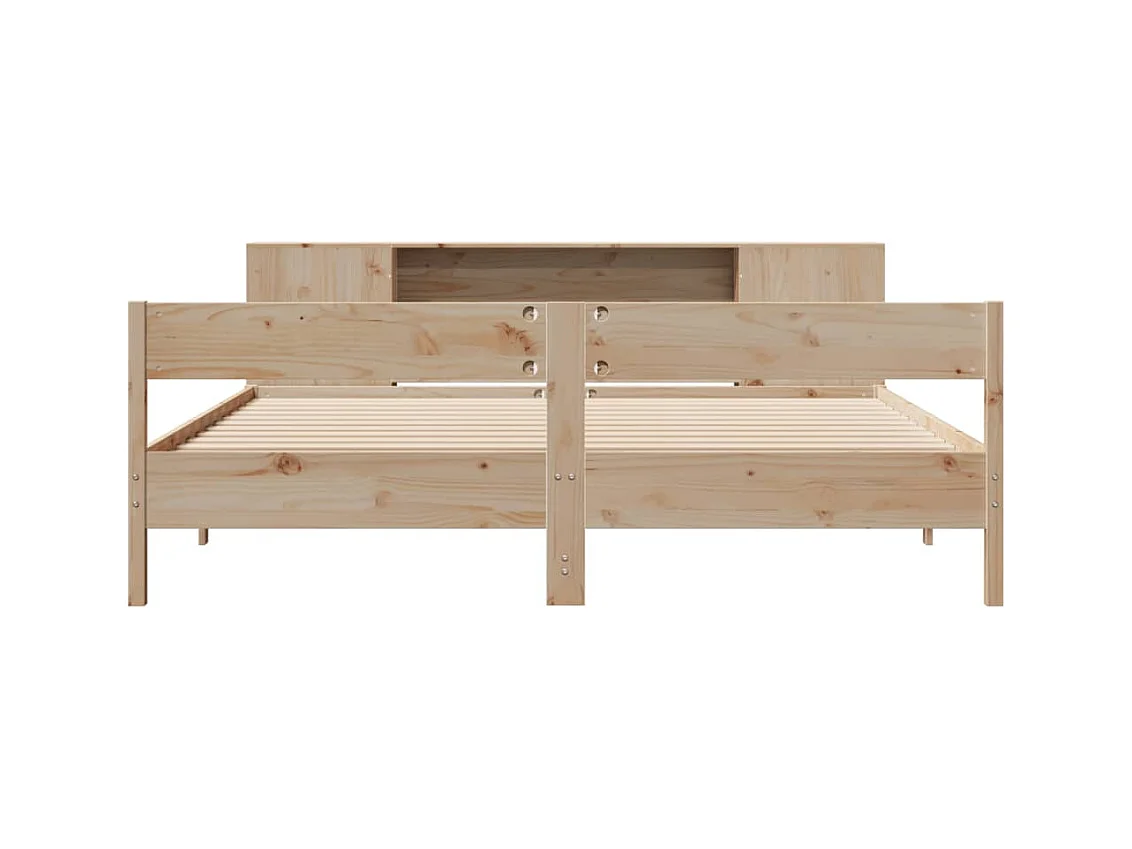 Bibliotheekbed zonder matras 180x200 cm massief grenenhout