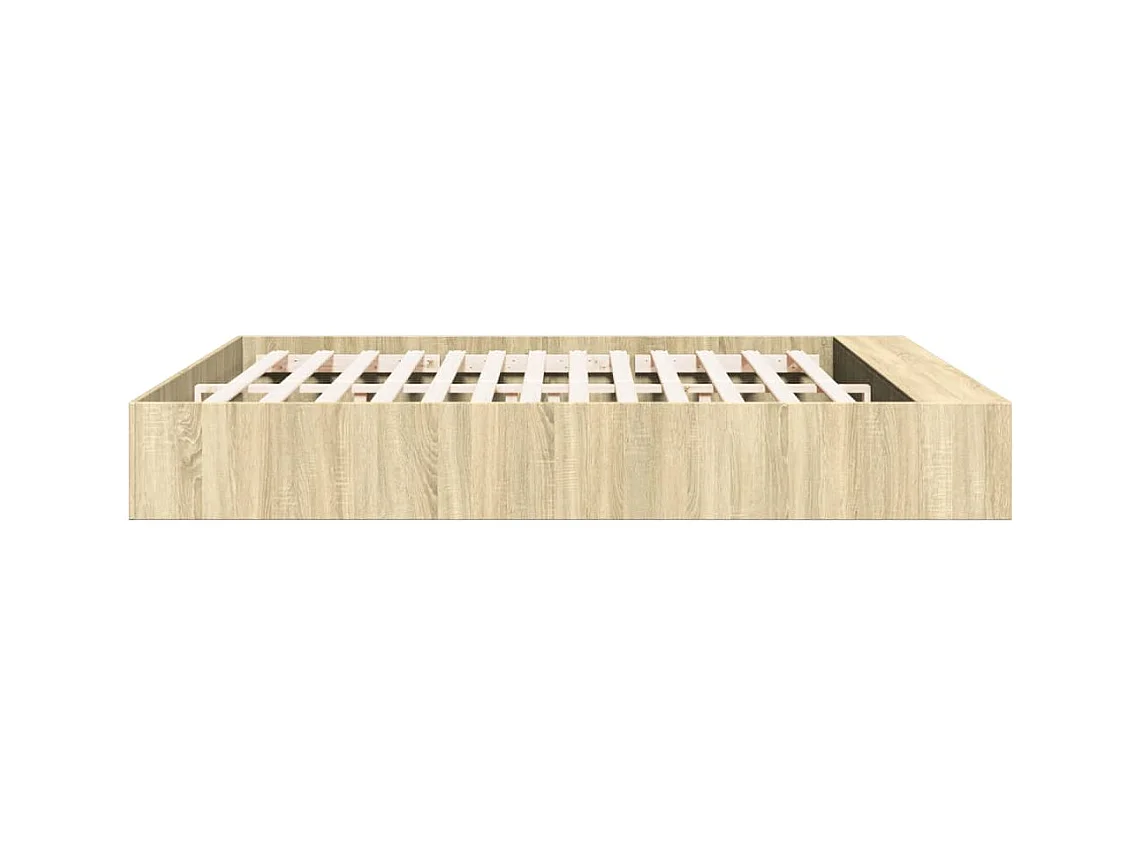 Struttura letto senza materasso Sonoma rovere 200x200 cm