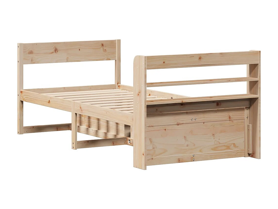 Estructura de cama sin colchón 90x190 cm madera maciza de pino