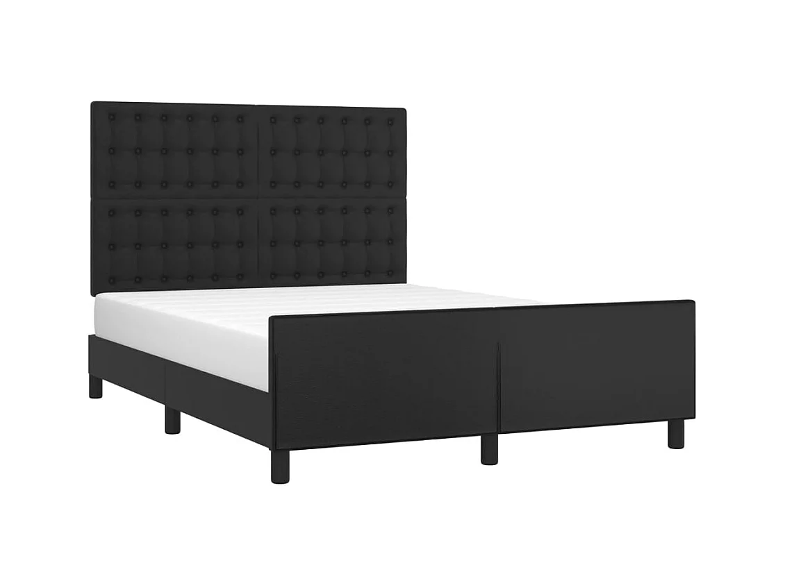 Bedframe zonder matras zwart 140x200 cm kunstleer